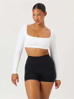 CSB Freedom Scoop Long Sleeve Crop M white Excellent!!